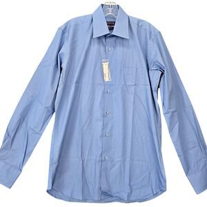 Modena Basics Blue Slim Fit Shirt NEW Classic Button Up Long Sleeves Mens Size M